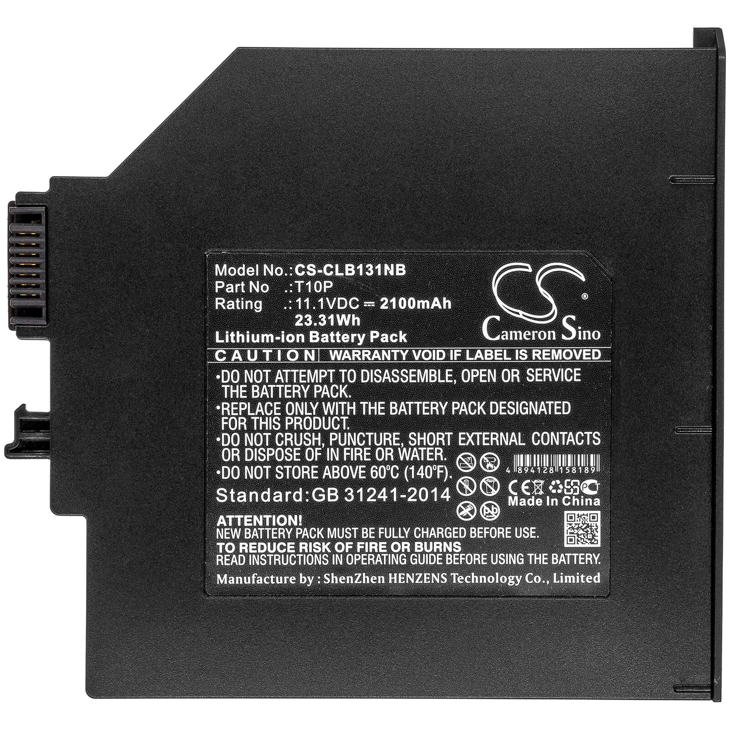 11.1V, 2100mAh, Li-ion Battery fits Clevo, Ciewsinie Vnb131, 23.31Wh