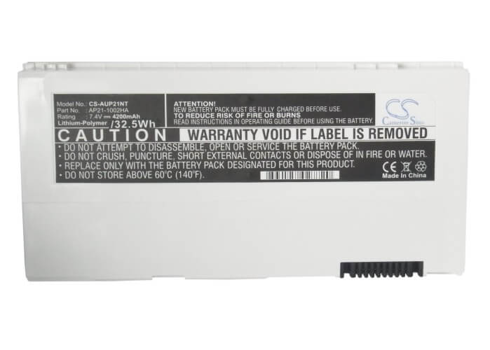White, 7.4V, 4200mAh, Li-Polymer Battery fits Asus, Eee Pc 1002, Eee Pc 1002ha, 31.08Wh