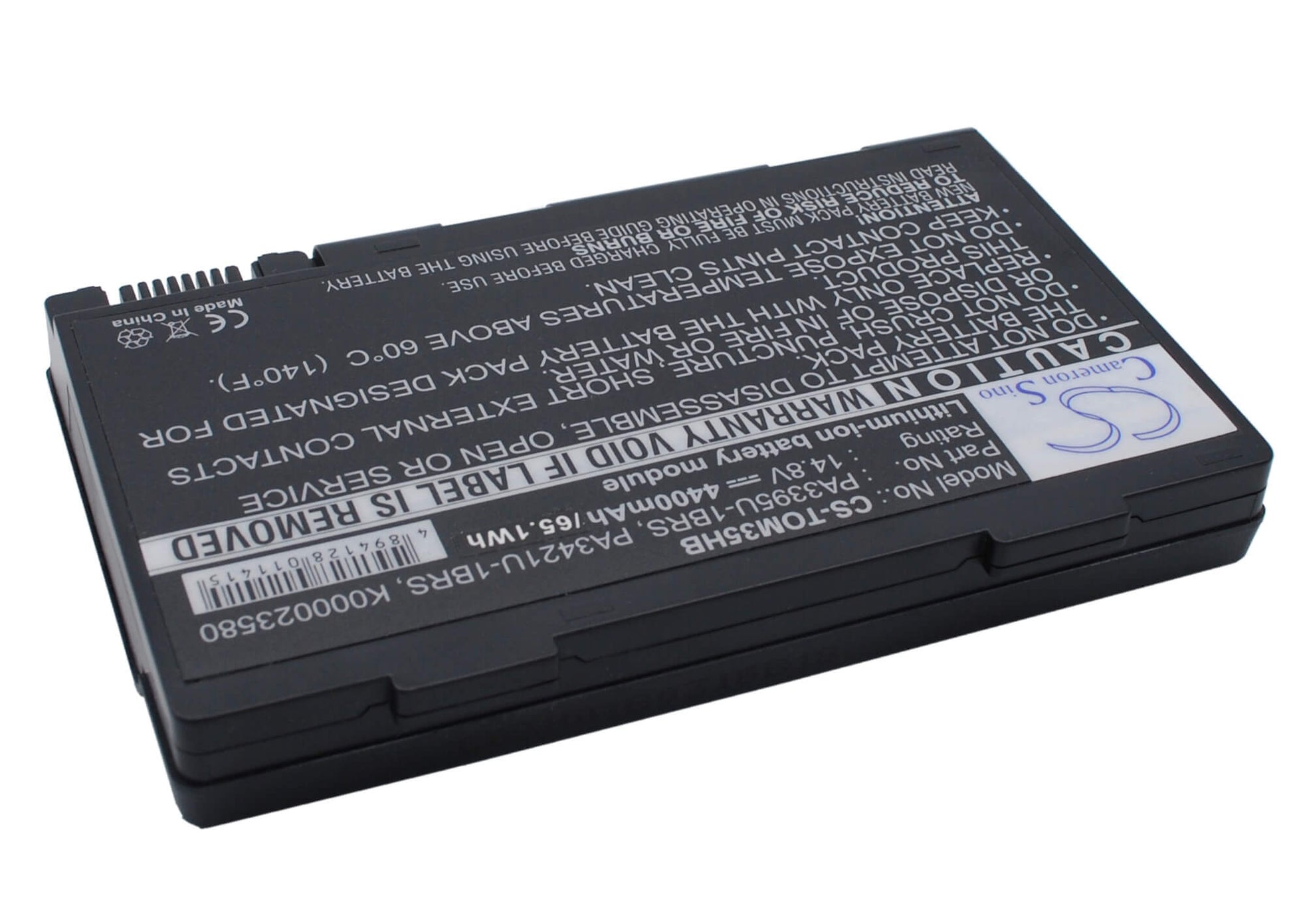 14.8V, 4400mAh, Li-ion Battery fits Toshiba, Satellite M30x, Satellite M30x-104, 65.12Wh