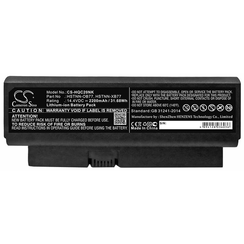 14.4V, 2200mAh, Li-ion Battery fits Hp, Business Notebook 2230s, Presario Cq20, 31.68Wh