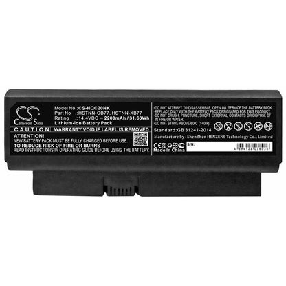 14.4V, 2200mAh, Li-ion Battery fits Hp, Business Notebook 2230s, Presario Cq20, 31.68Wh