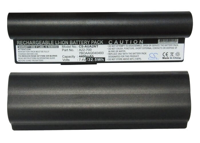 Black, 7.4V, 4400mAh, Li-ion Battery fits Asus, Eee Pc 2g Linux, Eee Pc 2g Surf(256 Ram), 32.56Wh