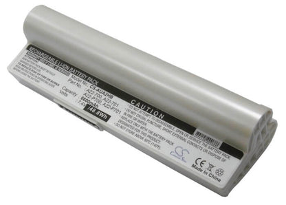 White, 7.4V, 6600mAh, Li-ion Battery fits Asus, Eee Pc 2g Linux, Eee Pc 2g Surf(256 Ram), 48.84Wh