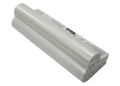 White, 7.4V, 6600mAh, Li-ion Battery fits Asus, Eee Pc 2g Linux, Eee Pc 2g Surf(256 Ram), 48.84Wh