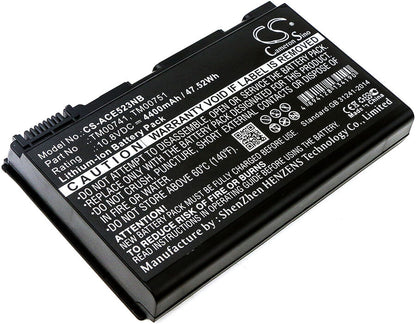 10.8V, 4400mAh, Li-ion Battery fits Acer, Extensa 5120, Extensa 5210, 47.52Wh
