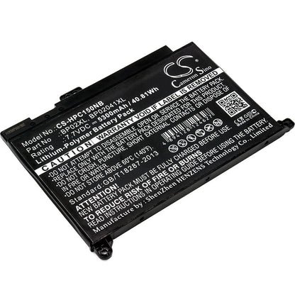 7.7V, 5300mAh, Li-Polymer Battery fits Hp, Pavilion 15-au001nf, Pavilion 15-au002ni, 40.81Wh