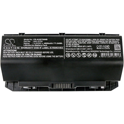 14.8V, 4800mAh, Li-ion Battery fits Asus, G750, G750j, 71.04Wh
