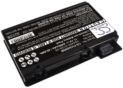 Black, 11.1V, 4400mAh, Li-ion Battery fits Fujitsu, Amilo C7000, Amilo C7002, 48.84Wh