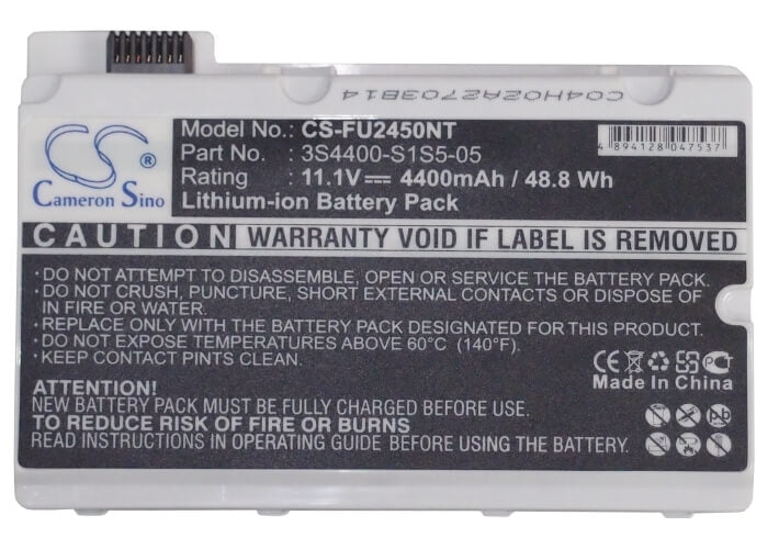 White, 11.1V, 4400mAh, Li-ion Battery fits Fujitsu, Amilo C7000, Amilo C7002, 48.84Wh