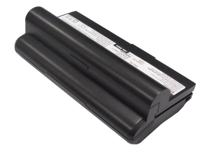 Black, 7.4V, 6600mAh, Li-ion Battery fits Asus, Eee Pc 1000, Eee Pc 1000h, 48.84Wh