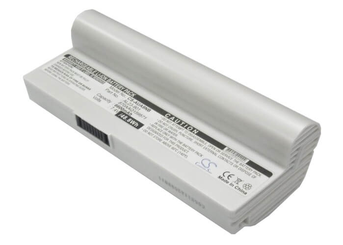 White, 7.4V, 6600mAh, Li-ion Battery fits Asus, Eee Pc 1000, Eee Pc 1000h, 48.84Wh