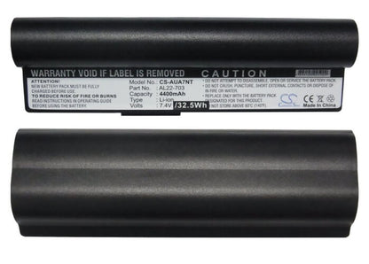 7.4V, 4400mAh, Li-ion Battery fits Asus, Eee Pc 701sd, Eee Pc 701sdx, 32.56Wh