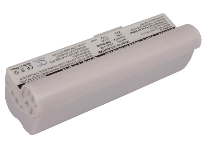 White, 7.4V, 10400mAh, Li-ion Battery fits Asus, Eee Pc 701sd, Eee Pc 701sdx, 76.96Wh