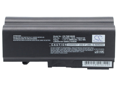 7.2V, 8800mAh, Li-ion Battery fits Toshiba, Nb100, Nb100/h, 63.36Wh