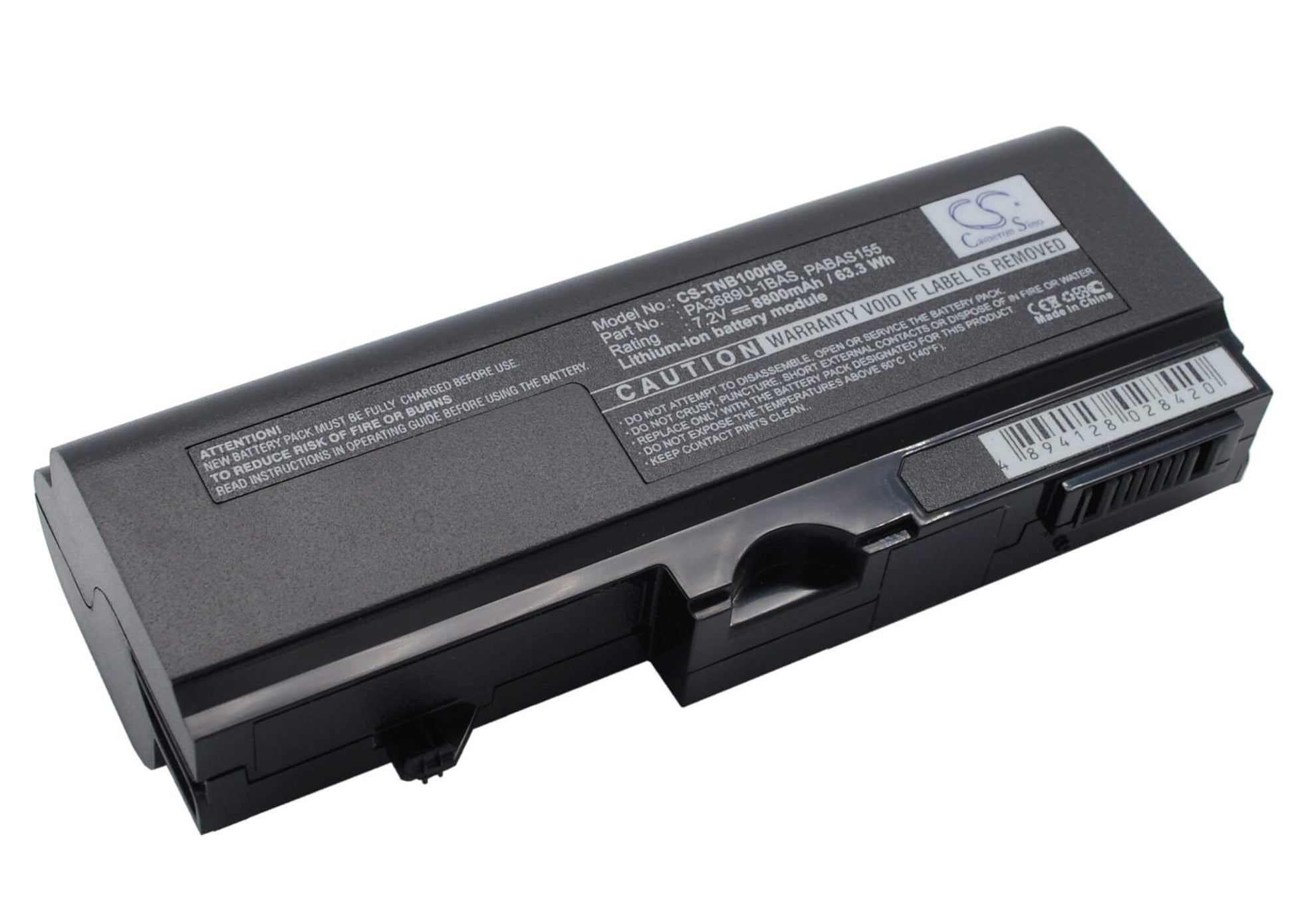 7.2V, 8800mAh, Li-ion Battery fits Toshiba, Nb100, Nb100/h, 63.36Wh