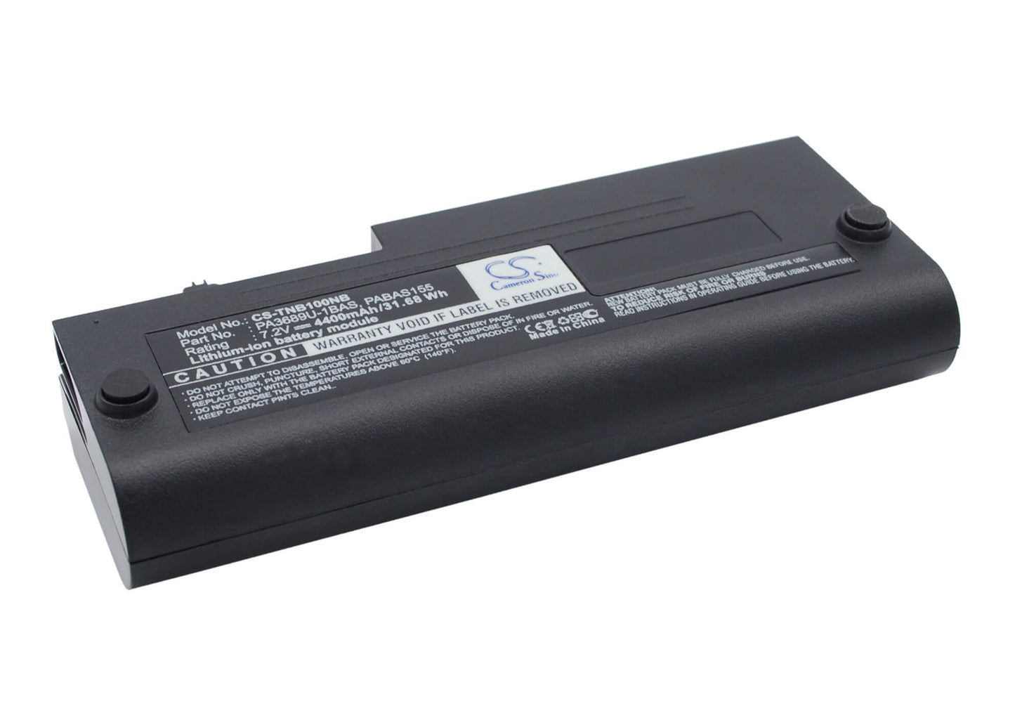 7.2V, 4400mAh, Li-ion Battery fits Toshiba, Nb100, Nb100/h, 31.68Wh