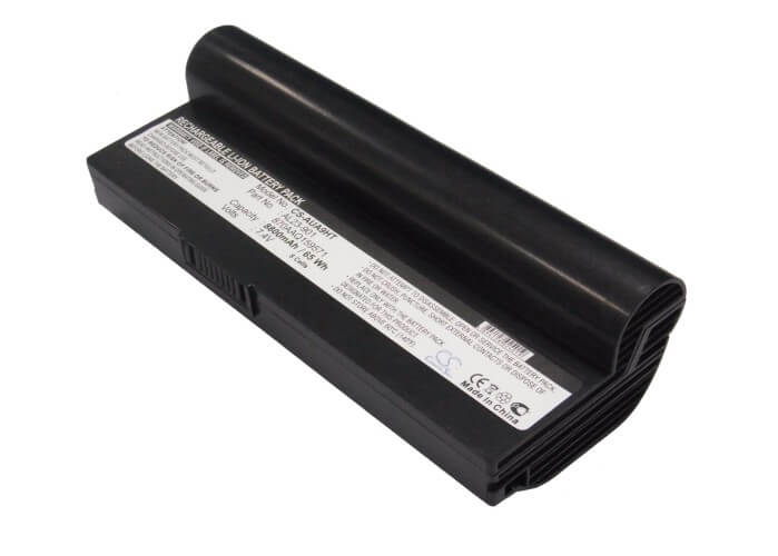 Black, 7.4V, 8800mAh, Li-ion Battery fits Asus, Eee Pc 1000, Eee Pc 1000h, 65.12Wh