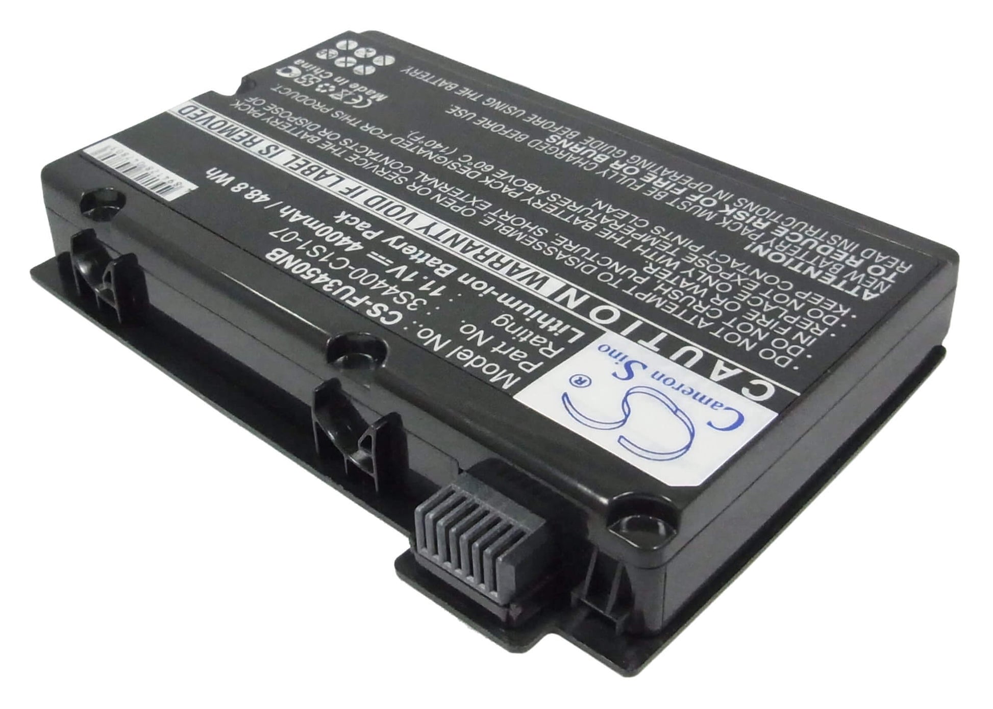 Black, 11.1V, 4400mAh, Li-ion Battery fits Fujitsu, Amilo Pi3450, Amilo Pi3525, 48.84Wh