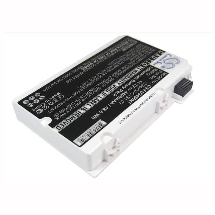 White, 11.1V, 4400mAh, Li-ion Battery fits Fujitsu, Amilo Pi3450, Amilo Pi3525, 48.84Wh