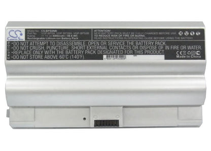 11.1V, 4400mAh, Li-ion Battery fits Sony, Vaio Gn-fz70b, Vaio Pcg-381l, 48.84Wh