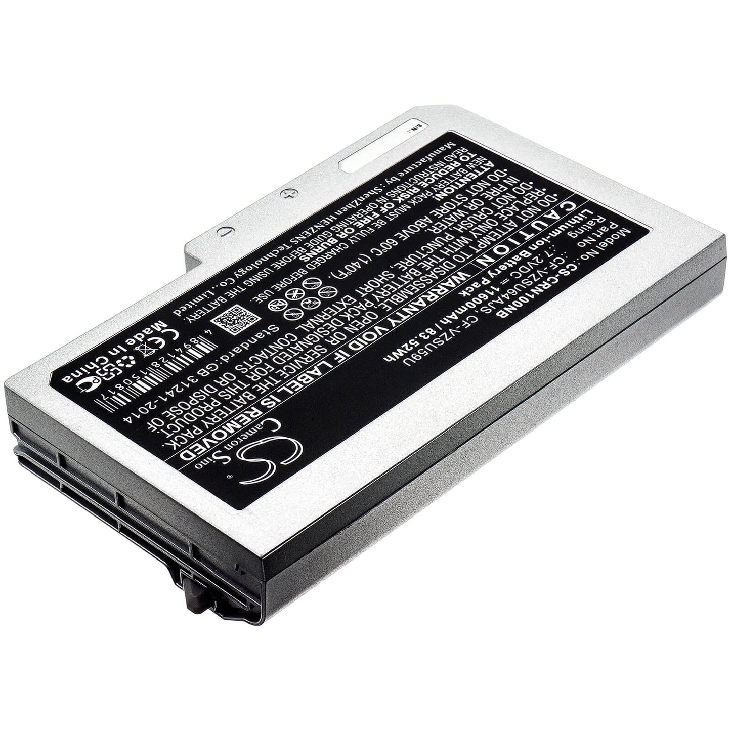 7.2V, 11600mAh, Li-ion Battery fits Panasonic, Toughbook Cf-n10, Toughbook Cf-s10, 83.52Wh