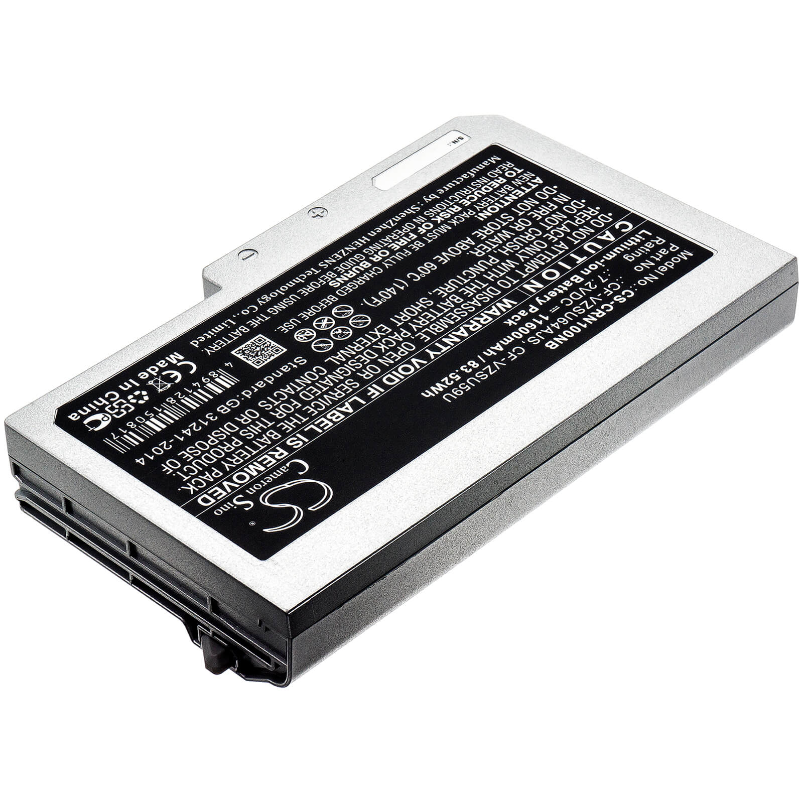 7.2V, 11600mAh, Li-ion Battery fits Panasonic, Toughbook Cf-n10, Toughbook Cf-s10, 83.52Wh