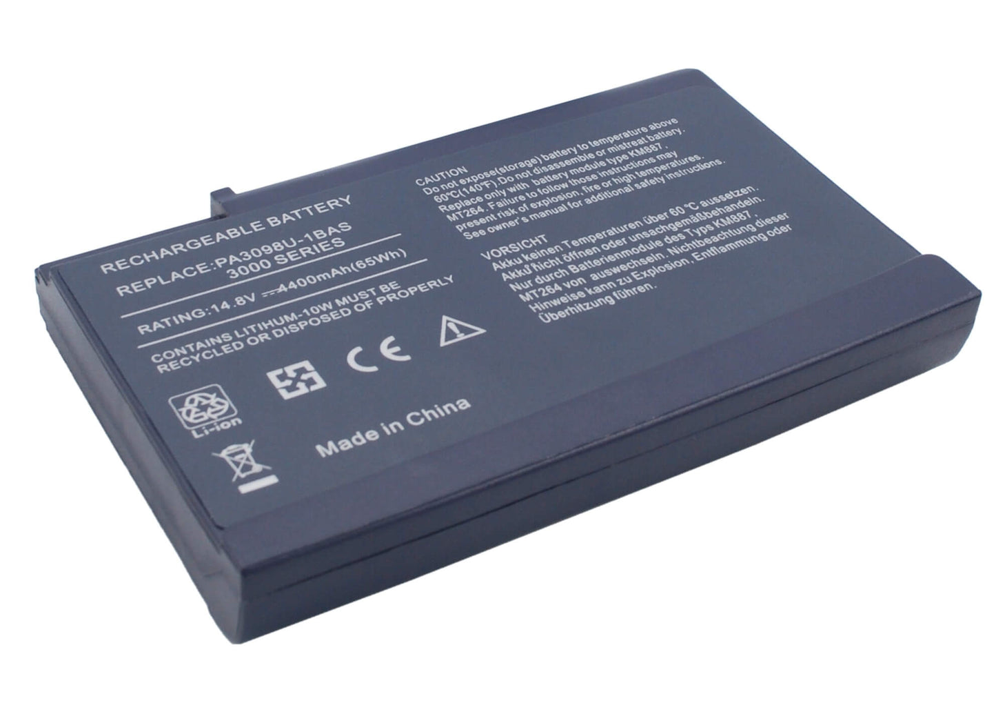 14.8V, 4400mAh, Li-ion Battery fits Toshiba, Satellite 1200, Satellite 1200-s121, 65.12Wh