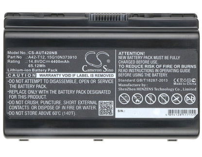 14.8V, 4400mAh, Li-ion Battery fits Asus, T12er, 65.12Wh