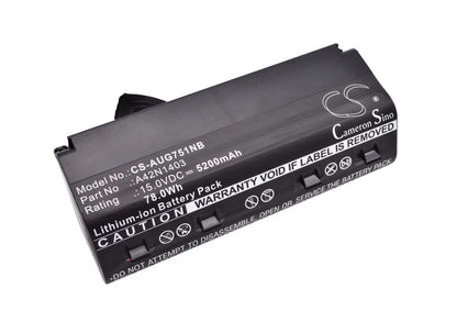 15.0V, 5200mAh, Li-ion Battery fits Asus, G751, G751j, 78Wh