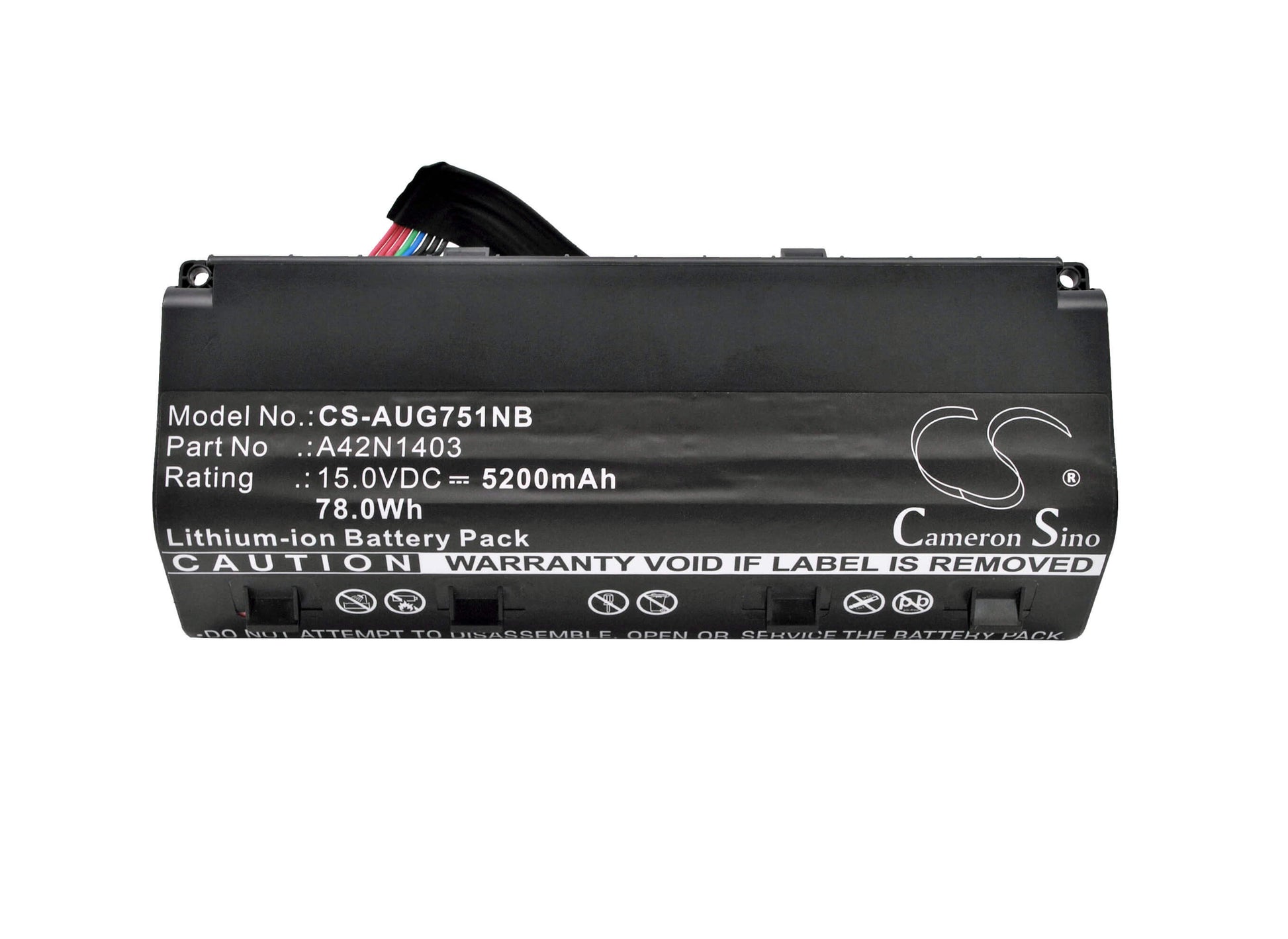 15.0V, 5200mAh, Li-ion Battery fits Asus, G751, G751j, 78Wh