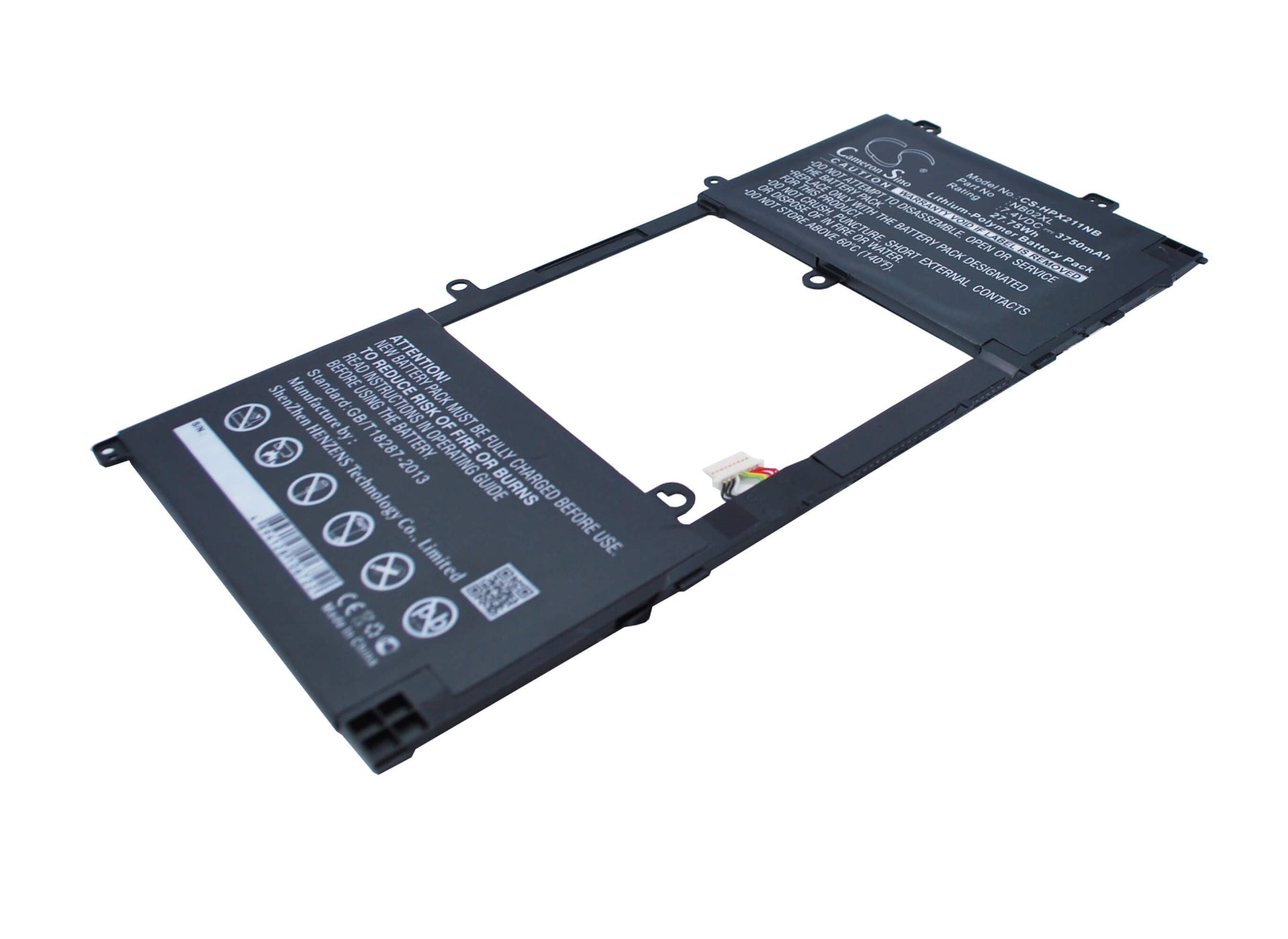 7.4V, 3750mAh, Li-Polymer Battery fits Hp, 11-h010nr, Pavilion 11.6 X2, 27.75Wh