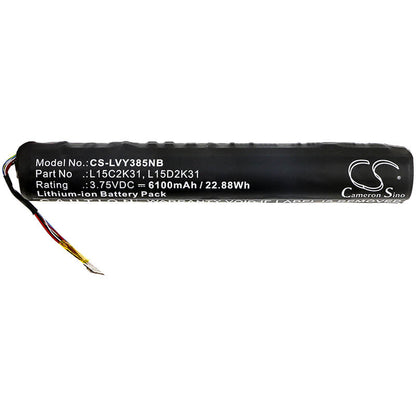 3.75V, 6100mAh, Li-ion Battery fits Lenovo, Yoga Tablet 3, Yt3-850f, 22.875Wh