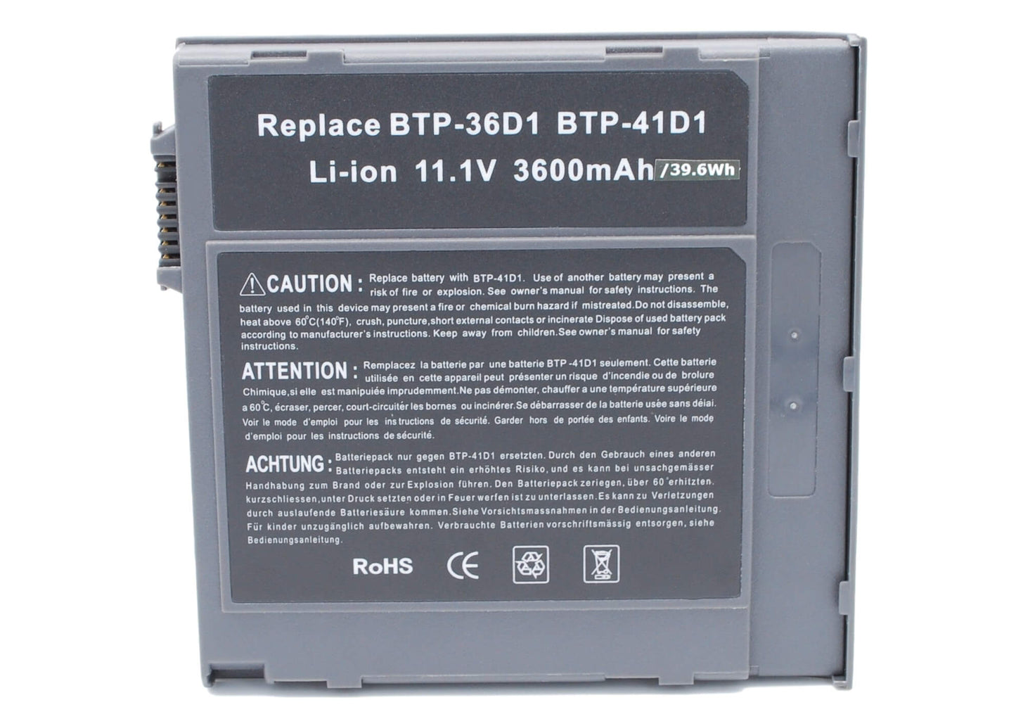 11.1V, 3600mAh, Li-ion Battery fits Acer, Travelmate 350, Travelmate 351, 39.96Wh