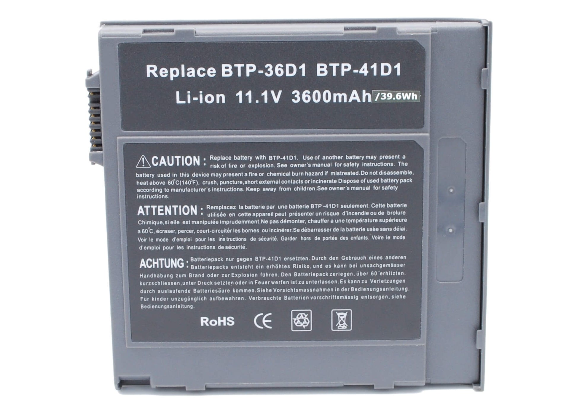 11.1V, 3600mAh, Li-ion Battery fits Acer, Travelmate 350, Travelmate 351, 39.96Wh