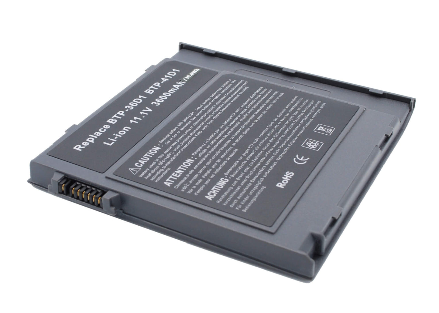 11.1V, 3600mAh, Li-ion Battery fits Acer, Travelmate 350, Travelmate 351, 39.96Wh