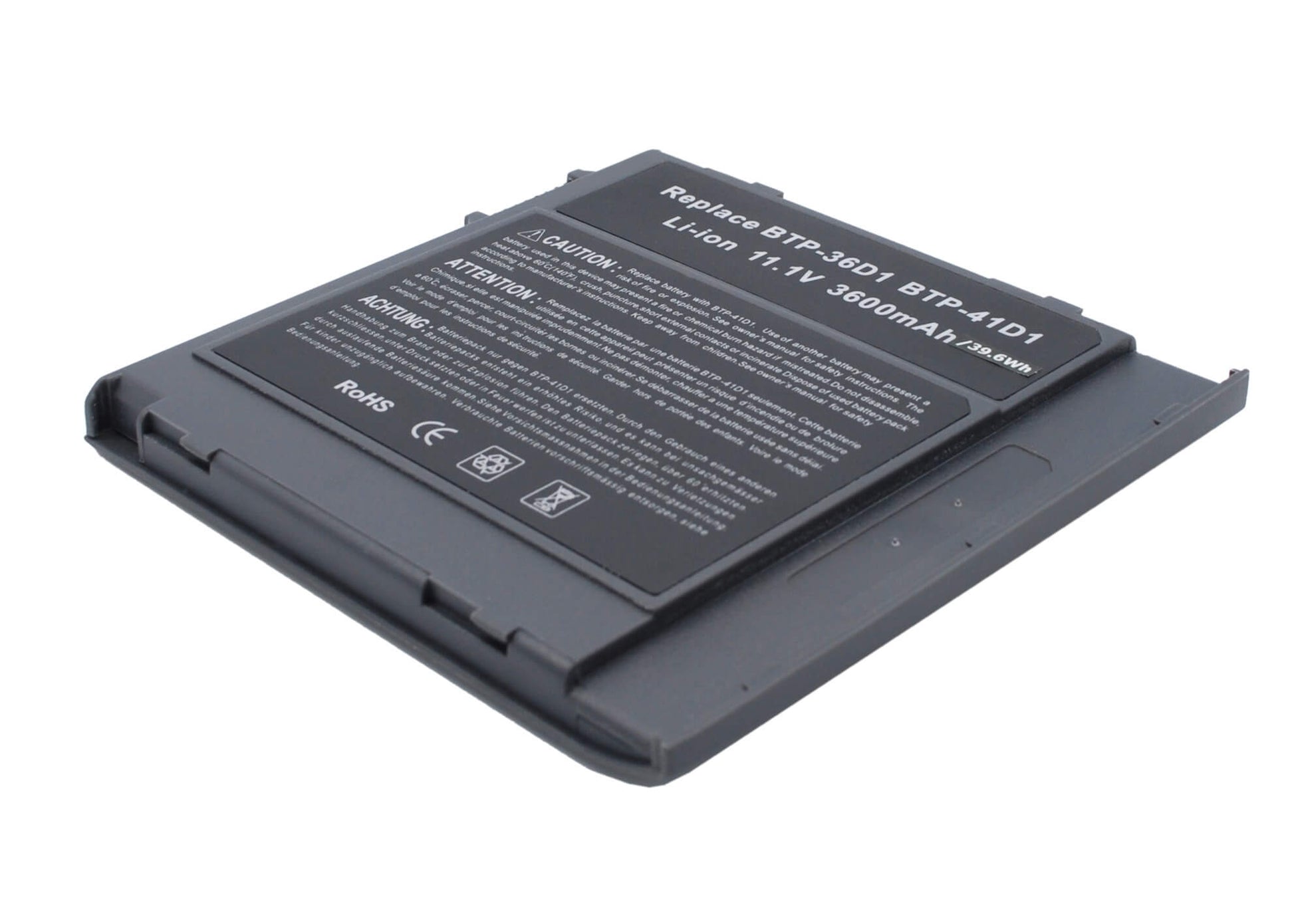 11.1V, 3600mAh, Li-ion Battery fits Acer, Travelmate 350, Travelmate 351, 39.96Wh