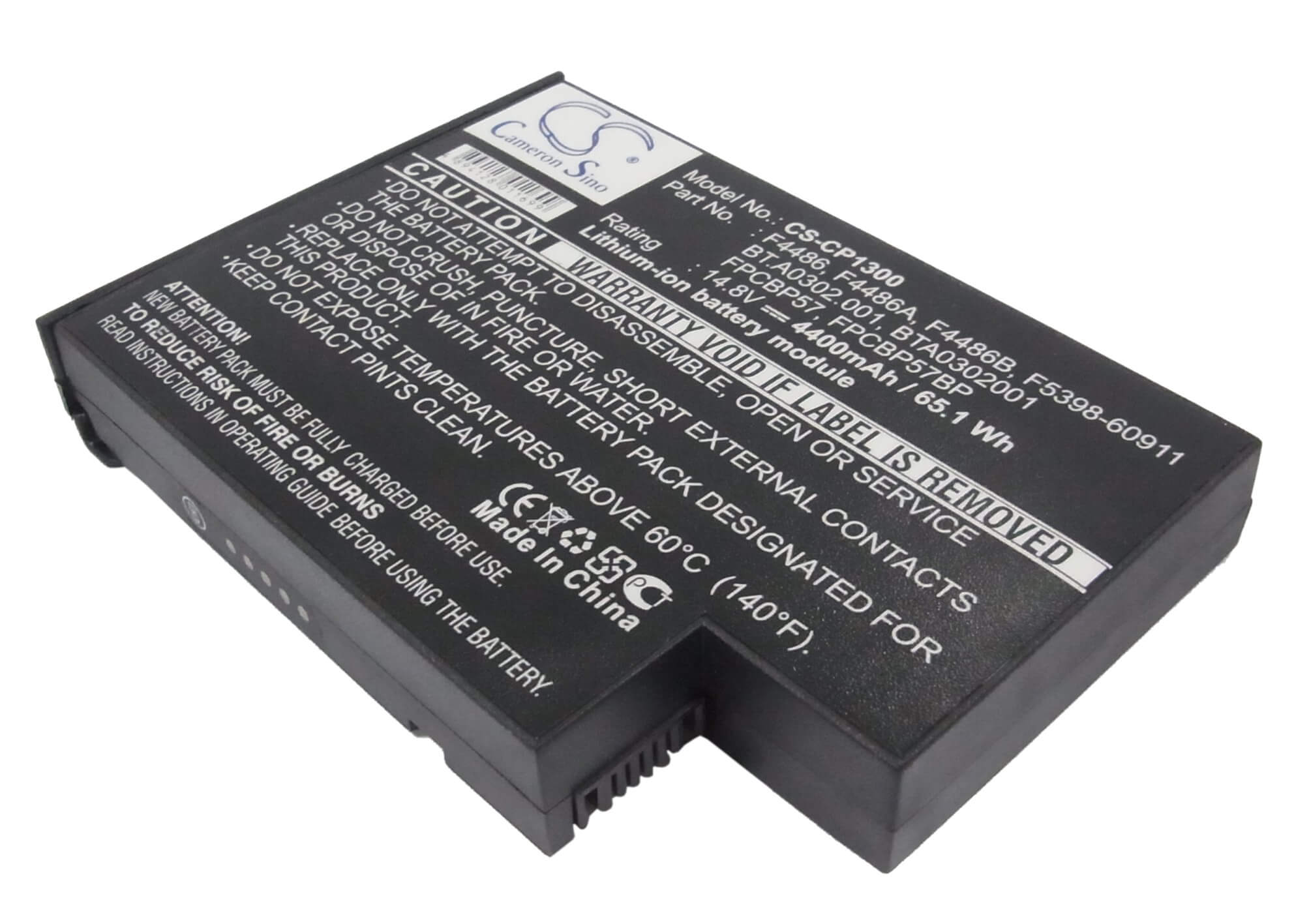 14.8V, 4400mAh, Li-ion Battery fits Medion, Md5396, Md6001, 65.12Wh