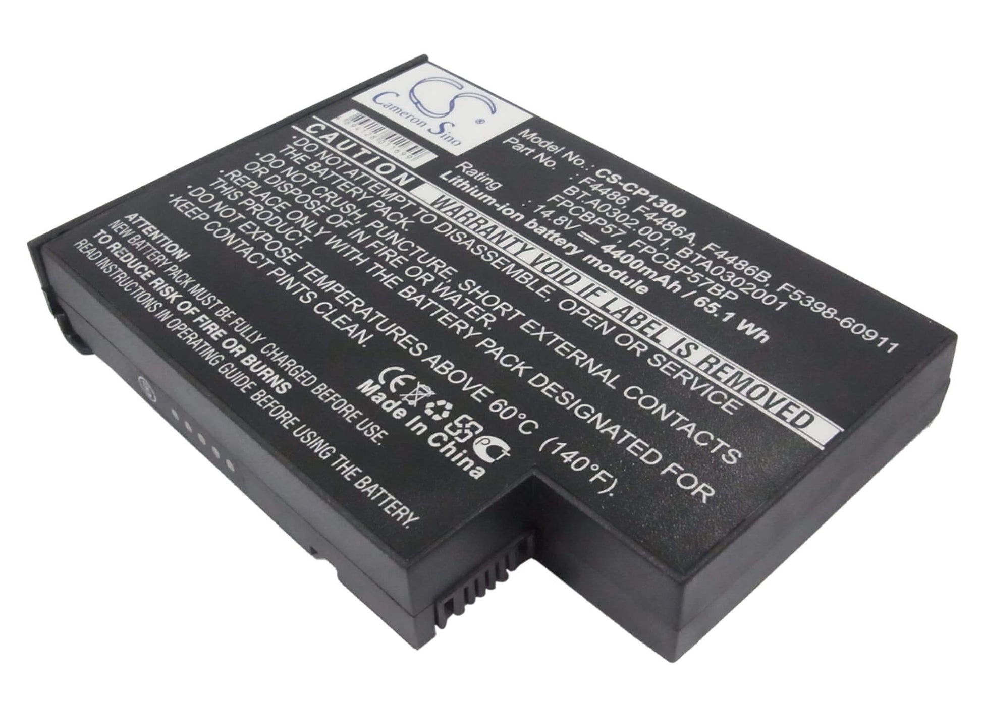 14.8V, 4400mAh, Li-ion Battery fits Cybercom, Cc5396, Cc6001, 65.12Wh
