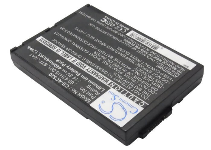 14.8V, 4400mAh, Li-ion Battery fits Acer, Travelmate 520, Travelmate 520it, 65.12Wh
