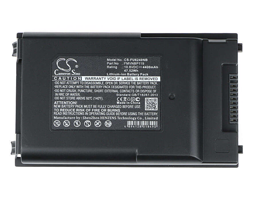 10.8V, 4400mAh, Li-ion Battery fits Fujitsu, Fmv-biblo Mg, Fmv-biblo Mg50g, 47.52Wh
