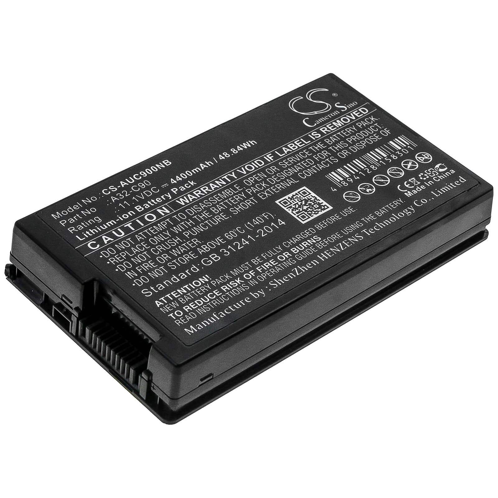 11.1V, 4400mAh, Li-ion Battery fits Asus, C90, C90a, 48.84Wh