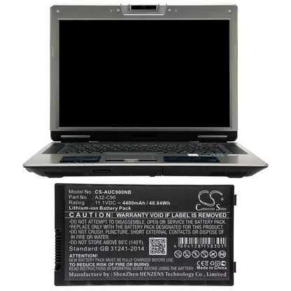 11.1V, 4400mAh, Li-ion Battery fits Asus, C90, C90a, 48.84Wh