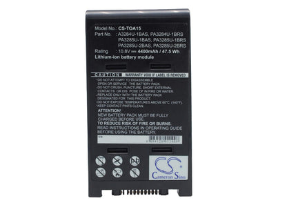 10.8V, 4400mAh, Li-ion Battery fits Toshiba, Dynabook Satellite J60 146c/5, Dynabook Satellite J60 146c/5x, 47.52Wh
