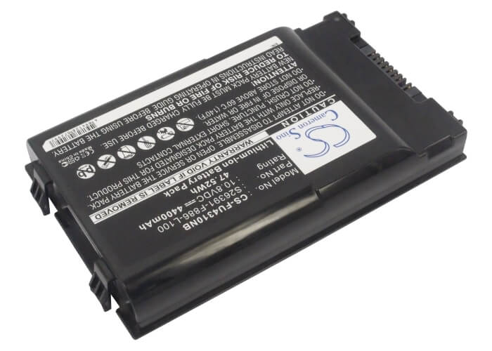 10.8V, 4400mAh, Li-ion Battery fits Fujitsu, Lifebook T1010, Lifebook T1010la, 47.52Wh