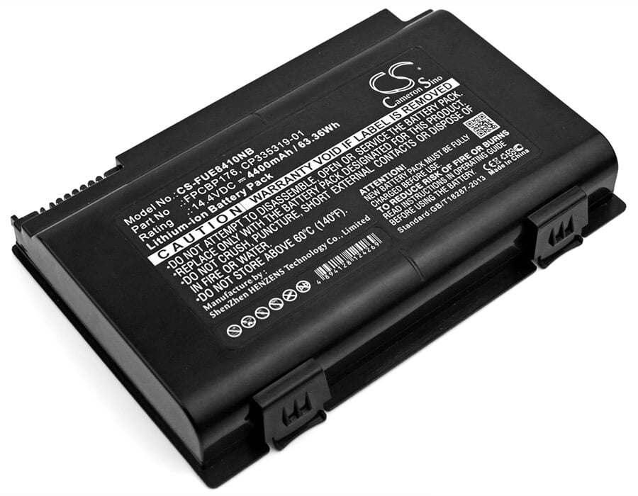 14.4V, 4400mAh, Li-ion Battery fits Fujitsu, Celsius H250, Celsius H700 Mobile Workstatio, 63.36Wh
