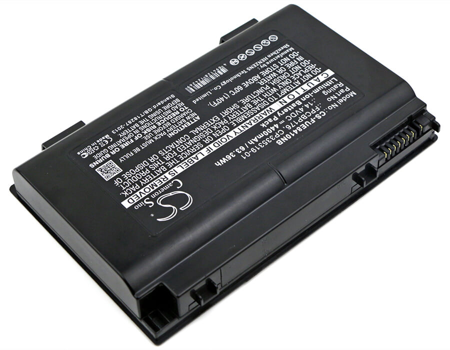 14.4V, 4400mAh, Li-ion Battery fits Fujitsu, Celsius H250, Celsius H700 Mobile Workstatio, 63.36Wh