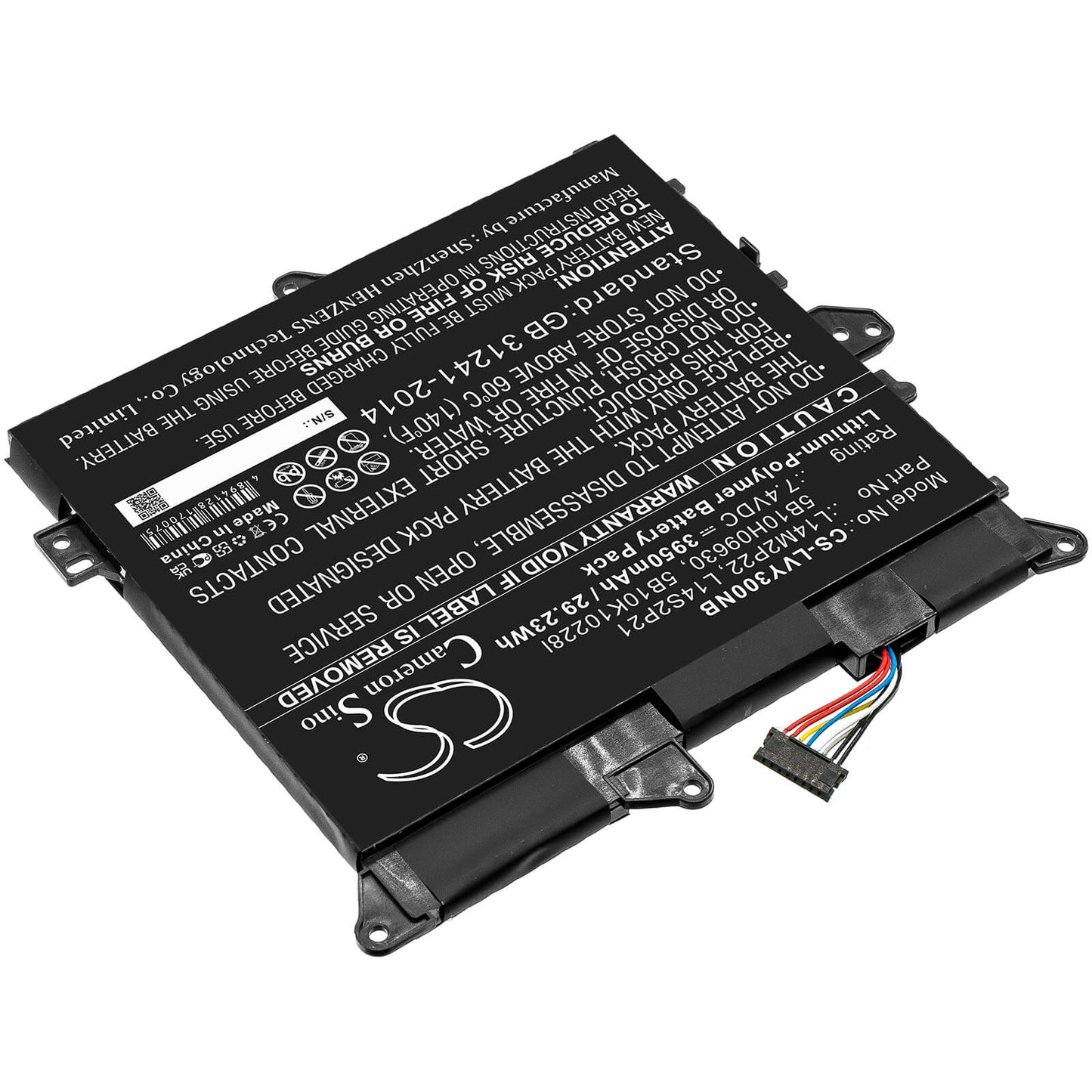 7.4V, 3950mAh, Li-Polymer Battery fits Lenovo, 80lx, 80lx001kus, 29.23Wh