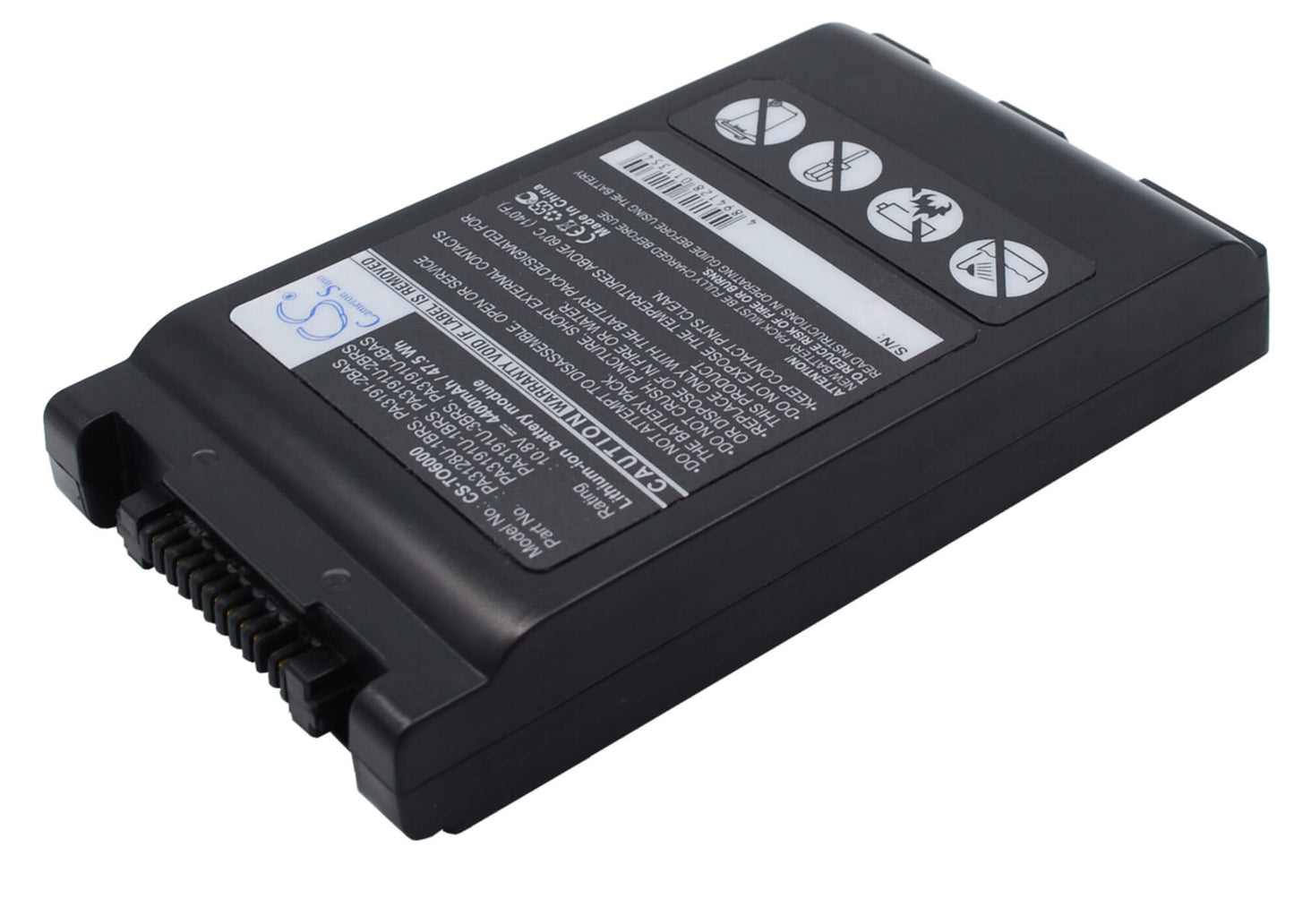 10.8V, 4400mAh, Li-ion Battery fits Toshiba, Portege 4000, Portege M200, 47.52Wh