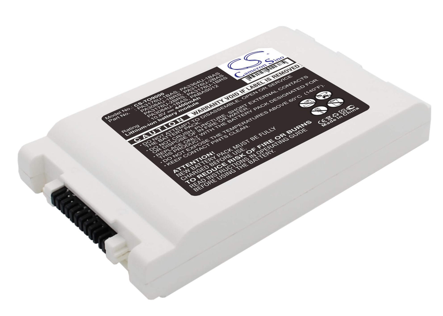 10.8V, 4400mAh, Li-ion Battery fits Toshiba, Dynabook Ss M3, Dynabook Ss4000, 47.52Wh