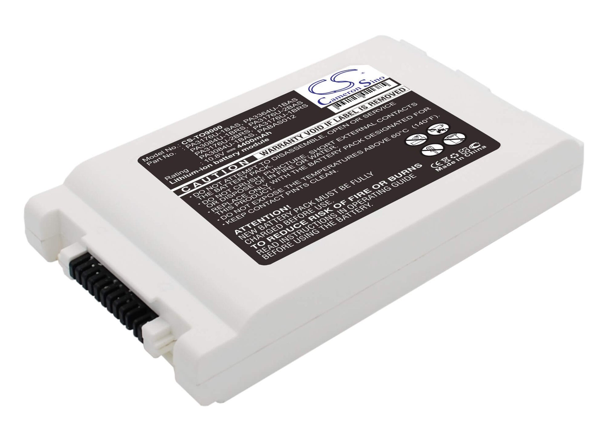 10.8V, 4400mAh, Li-ion Battery fits Toshiba, Dynabook Ss M3, Dynabook Ss4000, 47.52Wh